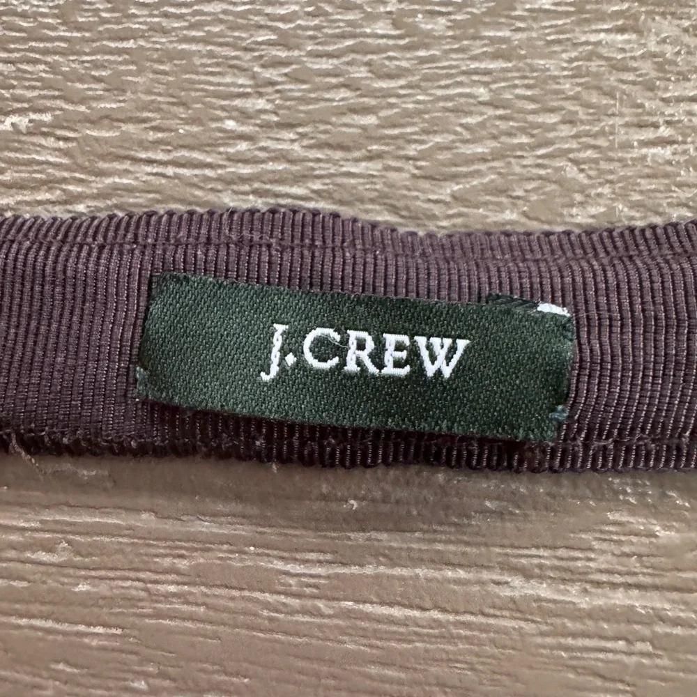 J. Crew Brown Beaded Grosgrain Ribbon Belt, one size - Picture 2 of 3